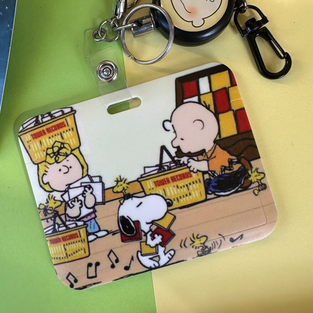 Cutest Snoopy ID badge with lanyard